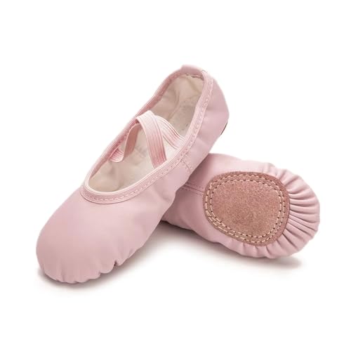 Zapatillas De Ballet Zapatillas de Ballet Lona for Mujer, Zapatillas Baile for niñas, Suela Dividida, Gimnasia, Yoga, Bailarinas for Adultos Actuación(Pink,37)