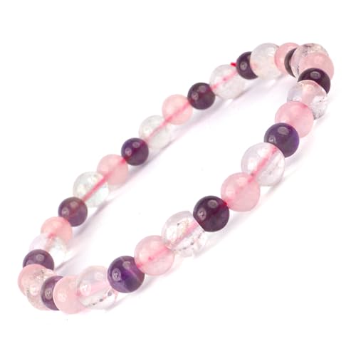Image of Reiki Crystal Products Natural Crystal Stone Bracelet 6 mm Round Beads for Men & Women | Gemstone Jewellery Bracelet | Reiki Charged | Multiple Stone Variants Available