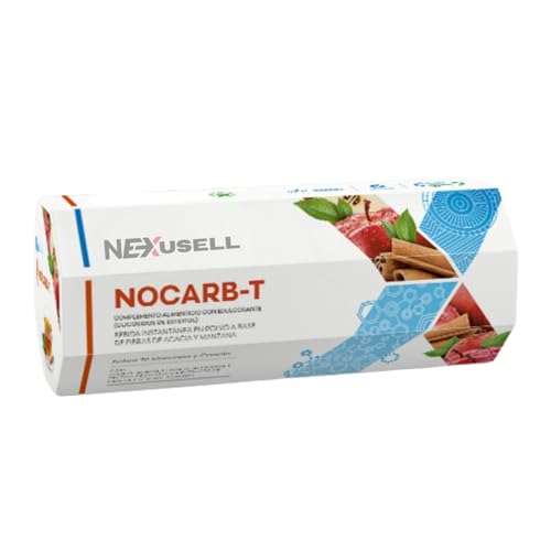 NOCARBT | Té Natural con Fibras Solubles + Té Verde + Canela | Control de Azúcar y Carbohidratos | Apoyo al Metabolismo de la Glucosa | Sabor Manzana & Canela | 1 CAJA CON 7 Sticks (1)