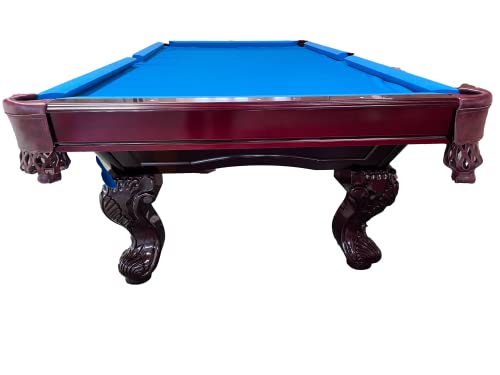 8 Ft. Billardtisch Tunierpoolbillard Poolbillard Modell Winston Nr.33 Gestellfarbe: Mahagoni Tuchfarbe: Blau Pool Billard mit 3cm starken Schieferplatten Maß:254x142cm – Bild 3