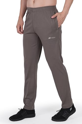 Image of Trackpants for Men - Regular Fit, Cotton Hoisery, Ultra Soft, Comfortable, Lightweight, Ziper Pockets, Front Zip, Back Pocket, Solid Mnimal