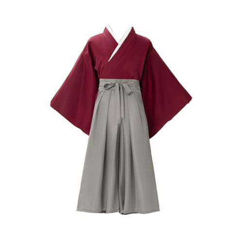 COSDREAMER Conjunto de kimono para hombre, diseño de Geisha, japonés, Yukata, con volantes