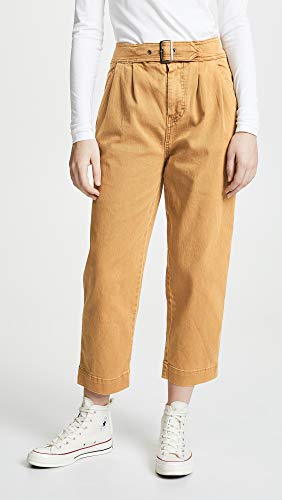 Free People Women's Seamed Like The Real Thing Pants, Sand, Tan, 122
