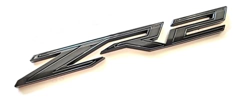 Image of 2Pcs Rear Tailgate ZR2 Emblems Truck Badge Sticker Compatible with 2019+ Colorado 1500 (Glossy Black)