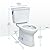 TOTO Drake Transitional Two-Piece Elongated 1.28 GPF TORNADO FLUSH Toilet with CEFIONTECT, Cotton White - CST786CEG#01