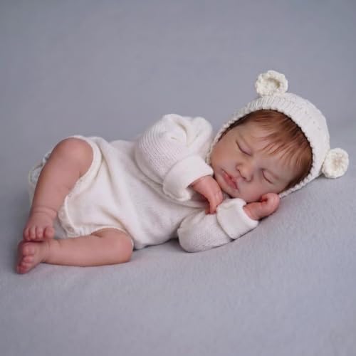 Zero Pam Muñecos De Bebé Reborn Realistas De Bébé Reborñ Cuerpo Completo Vinyl50 CM Muñecos Dormidos para Bebés Recién Nacidos De La Vida Real Bebés Pequeños Reborn (Girl)