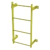 Tri-Arc WLFS0104-Y 4-Rung Standard Uncaged Fixed Steel Ladder, Safety Yellow Powder Coated Finish