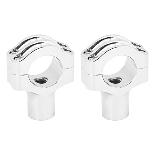 HDBUBALUS 3,25 cm Motorrad-Lenkererhöhung, Lenker-Klemmhalterung, passend für Harley Sportster Road King Dyna Softail (Farbe: Chrom)