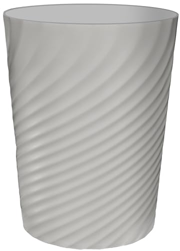 DAJITRE 1.8 Gallon Small Trash Can Wastebasket Recycling Bin Slim Profile for Compact Spaces Bathroom, Office, Bedroom, Kitchen (1.8 Gallon, Grey)