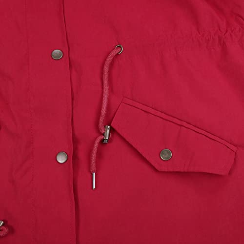Manteau léger pour femmes rouge pour rester élégante et sereine sous la pluie - 6