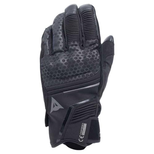 Dainese - Tempest 2 D-Dry® Short Gloves, Guantes de Invierno para Moto, Touring, Impermeables, Pantalla Táctil, Hombre, Negro, L