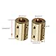 CHANCS Motorwelle starre Hülsenkupplung 8 mm bis 8 mm 100 mm lange Stahlwelle Durchmesser 8 mm Bohrung starre Kupplung Set Schraubenmotor Zubehör für DIY Teile