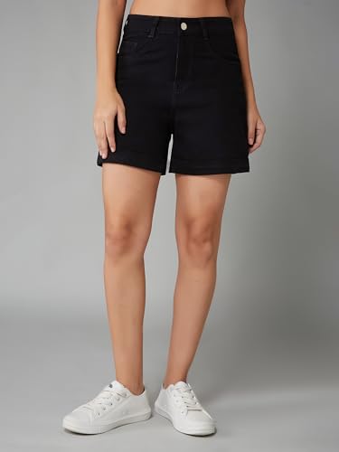 Image of Dolce Crudo Women's High Rise Denim Shorts - Relaxed Fit