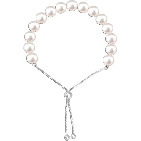 LeCalla Sterling Silver Sliding Pearl Bracelet Cover