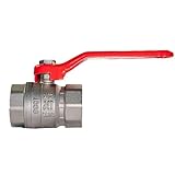 sanicomfort Kugelhahn 42,4 mm (1 1/4") IG x IG – matt chrom, voller Durchgang, PN20, robuster Hebelgriff, für Heizung, Sanitär, Industrie & Garten, langlebig & dicht