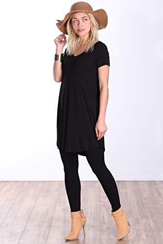 Popana Short Sleeve Tunic Tops to Wear with Leggings Made in USA Short Sleeve Shirts for Women - Loose Fit Womens Summer Tops3