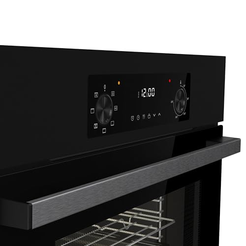Hisense BI62220AB - Forno multifunzione, 2 manopole Push Pull, cavità 61l, 7 funzioni, AcquaClean, funzioni di cottura versatili, 2 vetri, area di cottura extra large, 250°, Classe A - 9