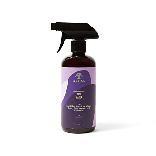 As I Am Hair Spray, Rice Water 16oz - with Forbidden Black Rice, Saw Palmetto, Biotin - Clean,...