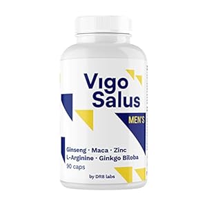 VIGOSALUS para Hombres – Dosis Alta – Más Fuerza + Duración – Maca, Tribulus Terrestris, Ginseng, L-Arginina, Ginkgo Biloba y Zinc | 90 Cápsulas