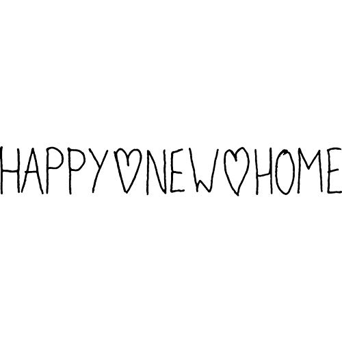 Azeeda 'Happy New Home' Unmounted Rubber Stamp - A7 (RS00003487)