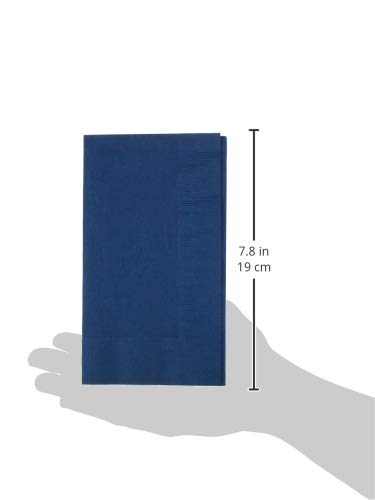 Amazon Basics Embossed Dinner Napkin, 2-Ply, 7.5" x 4.5", Navy Blue, 1000-Count