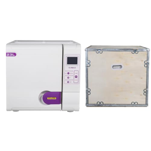 18L/23L Blue LCD Lab Steam Autoclave Sterilizer Class B 3 Times Pre-Vacuum Table Top with Vacuum Drying Function (23L)