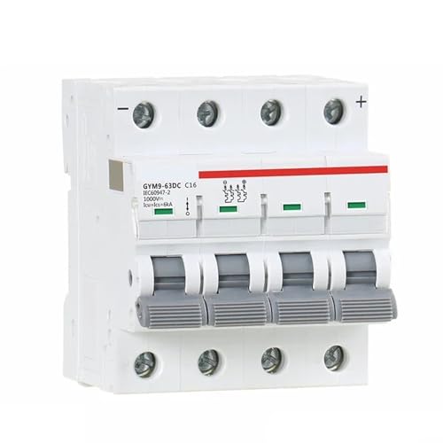 Disjoncteur MCB DC 1000V 4 pôles 16A pour la protection de circuit continu