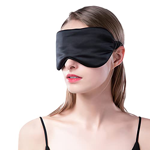 Schlafmaske Damen und Herren,Kann Eisbeutel-Augenmaske einsetzen,Atmungsaktive und kühle Schlafaugenmaske,Mit 2 Paar Ohrstöpseln,Verstellbarem Augenschutz für Reisen,Schichtarbei Cover