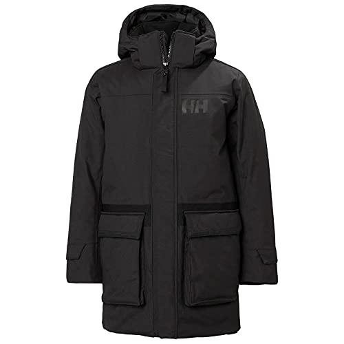 Helly Hansen Kids' Oliver Parka Jacket, 990 Black, 10