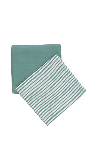 Image of Muslin Baby Washcloths -%100 Organic Turkish Cotton - Natural Baby Wipes - Newborn Essentials Registry for Baby Boys Girls - Ultra Soft Absorbent - 10 Pack - 9 inch X 9 inch (Green)
