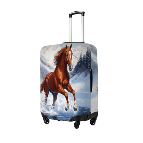 Snow Horse Stretchable Luggage Covers for Suitcase TSA Approved, Dust Proof and Scratch Resistant Travel Luggage Protector for Carry On (18-21 in)2