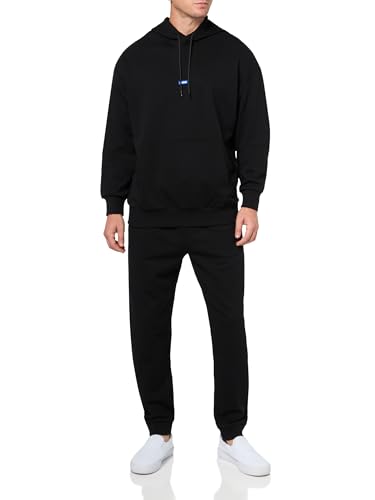 HUGO mens Small Logo Hooded Sweatshirt and Jogger Tracksuit