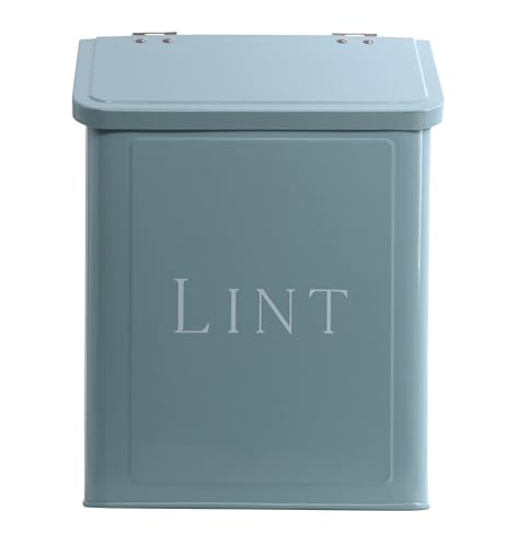 Magnetic Lint Bin for Laundry Room, 2.5L Capacity, Laundry Trash Can, Meadow Blue, Wall Mounted, Satisfaction Guarantee