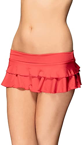 Image of X-Night Women's Flirty Double Layered Ruffle Mini Skirt