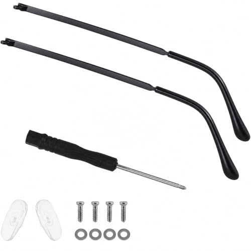 FOMIYES Universal Glasses Arm Replacement Pair Lightweight Eyeglasses Repair Kit with Non-Slip Design Easy Install Glasses Arms for Sunglasses and Eyeglasses 5.35In