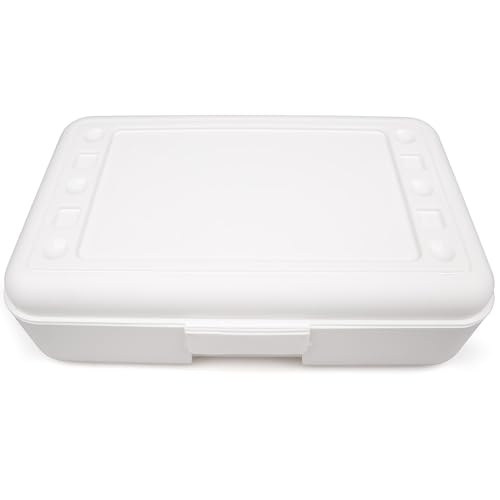 Image of Craft County Solid Color Pencil Box - Store All Your Art Supplies in 1 Convenient Location - 12 Vibrant Colors to Choose From