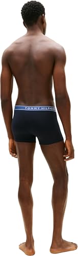 Tommy Hilfiger Herren 3er Pack Boxershorts Trunks aus Baumwolle mit Stretch, Schwarz (Ple Pnk/Ant Slver/Aeg Sea), XXL – Ansicht 3