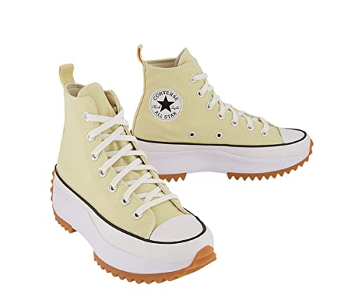 Converse Run Star HI Unisex Sneaker, Grey Lemon/White, Size 7M/8.5W2