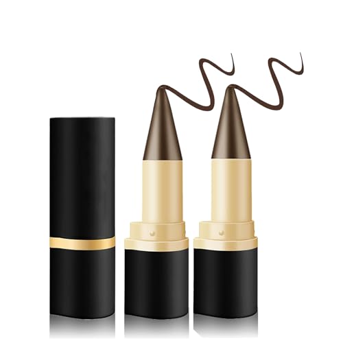 2 Pezzi Eyeliner Pen Gel Nero,Matita Occhi Resistente All'acqua,Matita Occhi Nera Waterproof,Eyeliner Ad Asciugatura Rapida,Eyeliners Ultra definizione Liquido a Lunga Durata(Marrone)