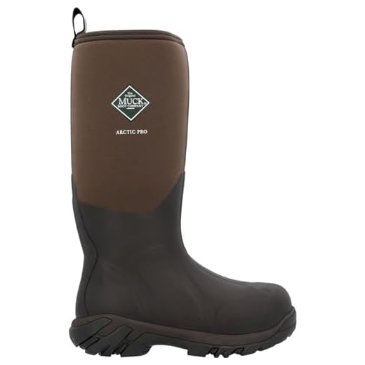 Muck Arctic Pro Tall Rubber Insulated Extreme Conditions Men's Hunting Boots, Bark, 12 M US