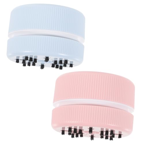 DOITOOL 2pcs Mini Dust Cleaner Table Dust Vacuum Cordless Hand Vacuum Cleaner for Desktop Laptop Keyboard Portable Crumb Cleaner Random