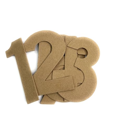 5" Alphabet Die Cuts - Choice of Uppercase, Lowercase, Numbers - Cardboard Letters for signs, posters, classroom decor, scrapbooking (Numbers 1-10)