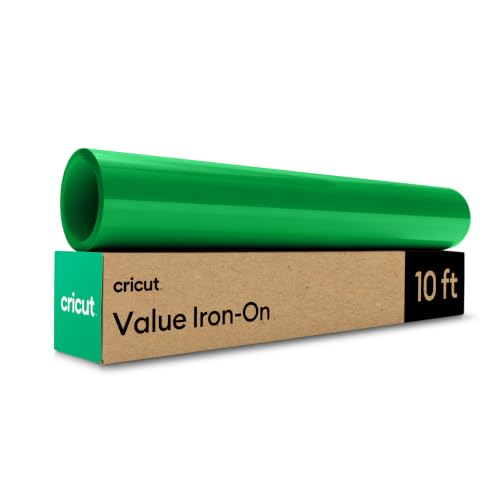 Image of Cricut HTV Heat Transfer Vinyl | 3 m | Green | Iron-On HTV Vinyl for Fabric, Perfect for Custom T-Shirts & DIY Clothing