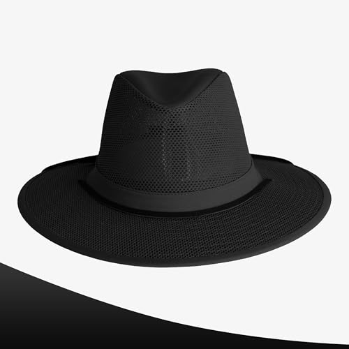 Image of Henschel Hats Original Aussie Breezer - Wide-Brim Sun Hat for Men with Adjustable Chin Cord | Perfect Men's Summer Hat