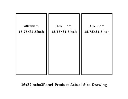 Novup Abstract Teal Wall Art Lake Blue Canvas Print Modern Abstract Home Artwork Ready To Hang,3 Piece Picture Canvas Wall Art For Living Room Bedroom Wall Painting Decoration #TOP5