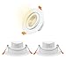 Produktbild LED Einbaustrahler Schwenkbar 9W 800Lm Flach Spot Rund LED Einbauleuchten Warmweiß 3000K Deckenstrahler Weiss Wohnzimmer, Büro AC100-240V 3er Pack von Enuotek