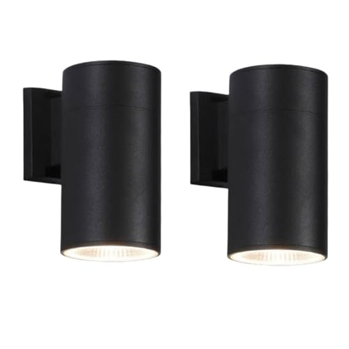 Applique murale extérieure noire E27 cylindrique carrée moderne pour jardin et patio