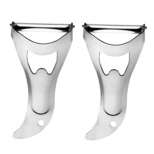 ULTECHNOVO 2pièces Éplucheur à Légumes Acier Inoxydable Éplucheur à Pommes De Terre Et Légumes pour Cuisine Rabot