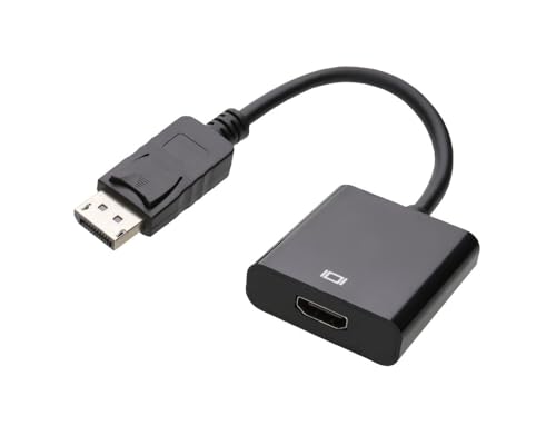 iTechCover Adattatore da DisplayPort a HDMI/DP (DisplayPort) maschio a HDMI femmina, convertitore con audio, compatibile con Lenovo/Dell/HP/Asus e altre marche (da DP a Hdmi)