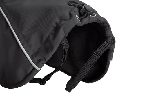 HUNTER Hundemantel NORDBY, Farbe: schwarz, wasserabweisend, warm gefüttert, reflektierend, ideal für Outdoor-Abenteuer, schützt vor Kälte & Nässe, maschinenwaschbar, Größe: 40